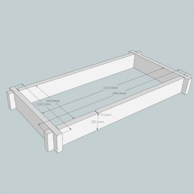 Slot Together Heavyweight Raised Bed Kit - Rectangular